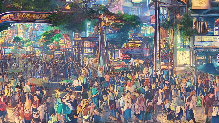 Anime-style planning visual for holiday world hours