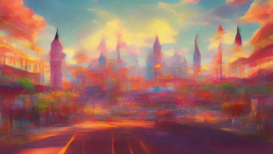Anime-style planning visual for holiday world indiana
